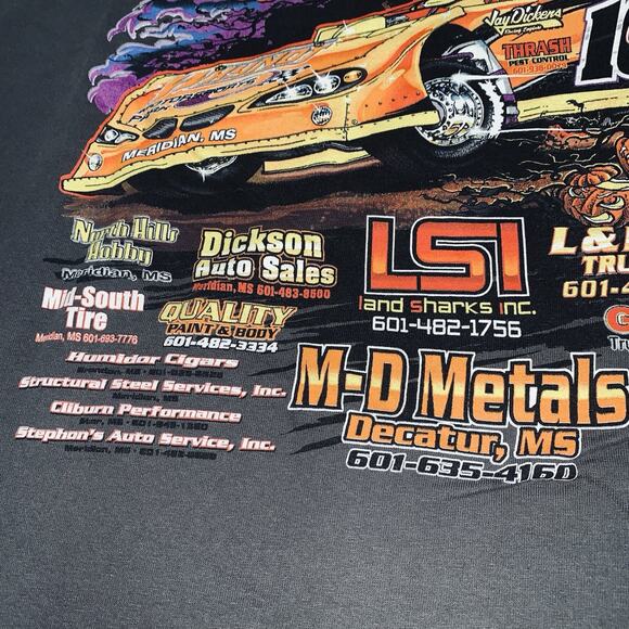 XL Coors Light Dirt Track Racing T-shirt Thrash Racing Gray Mens Recent Winners - Picture 11 of 15